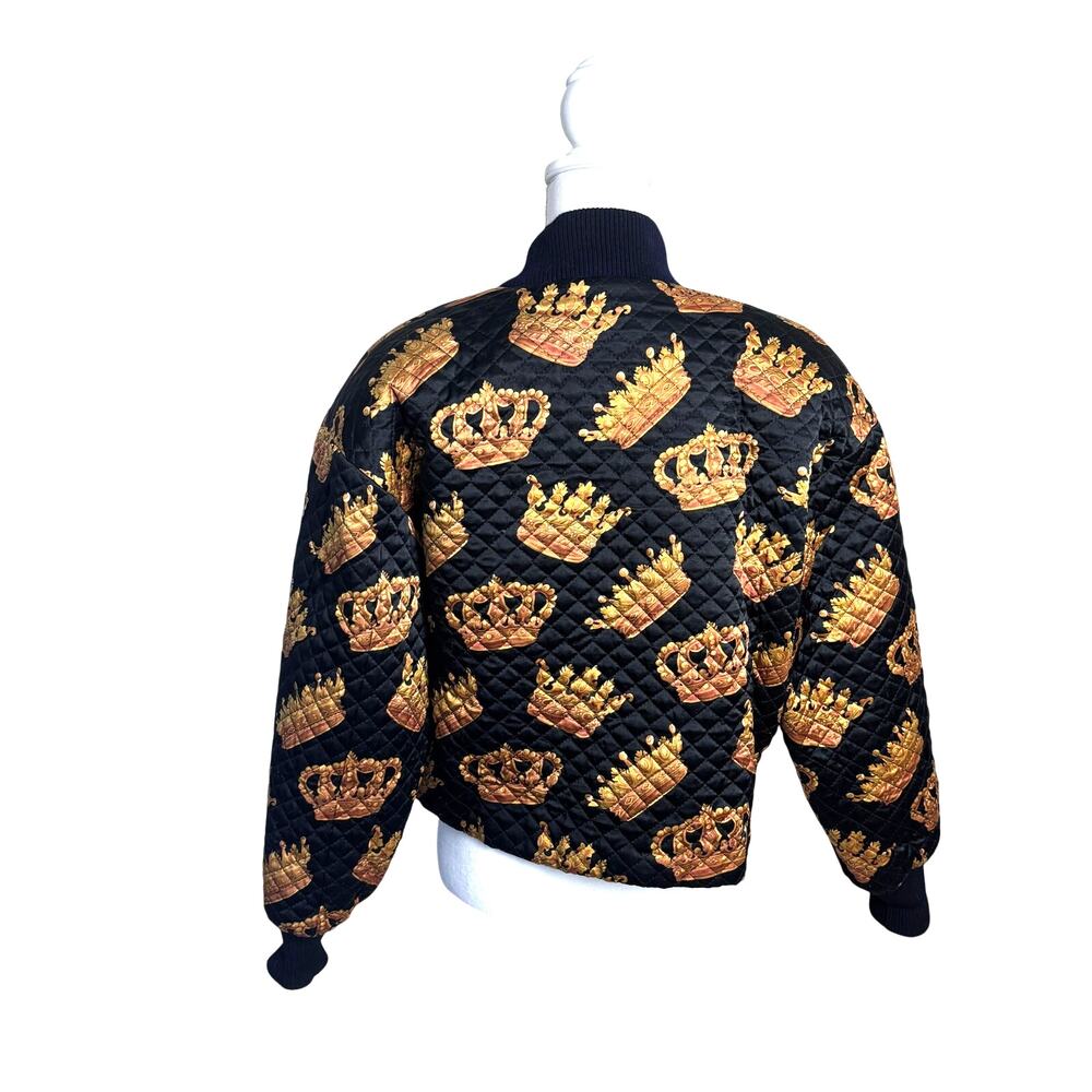 Vintage Classiques Silk Quilted Puffer Jacket Gold Button Hong Kong S - Picture 2 of 9